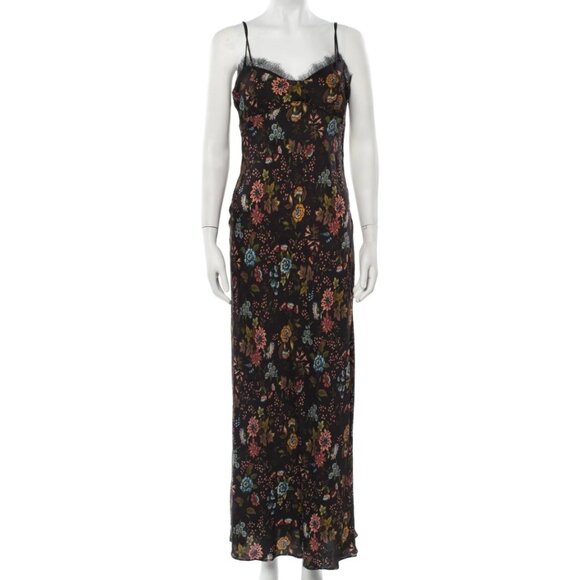 NWT VERONICA BEARD Bixie Floral Stretch Silk Maxi Dress Size 16 - Picture 1 of 5